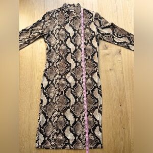 Leith Cocktail Dress Bodycon Long Sleeve Mock Neck